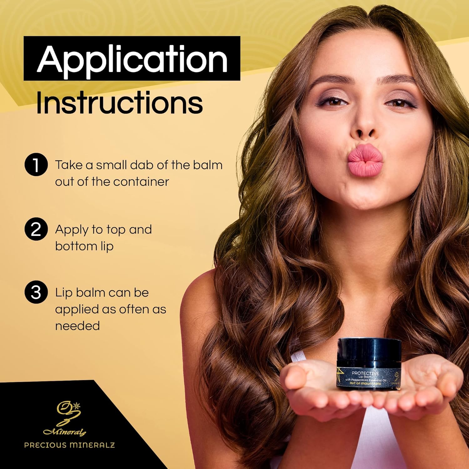 Protective Lip Balm with Peppermint Essential Oil, Natural Lip Balm with Vitamin E & C, Soothing Sore Lips, Anti-Oxidants for Healthy Lips