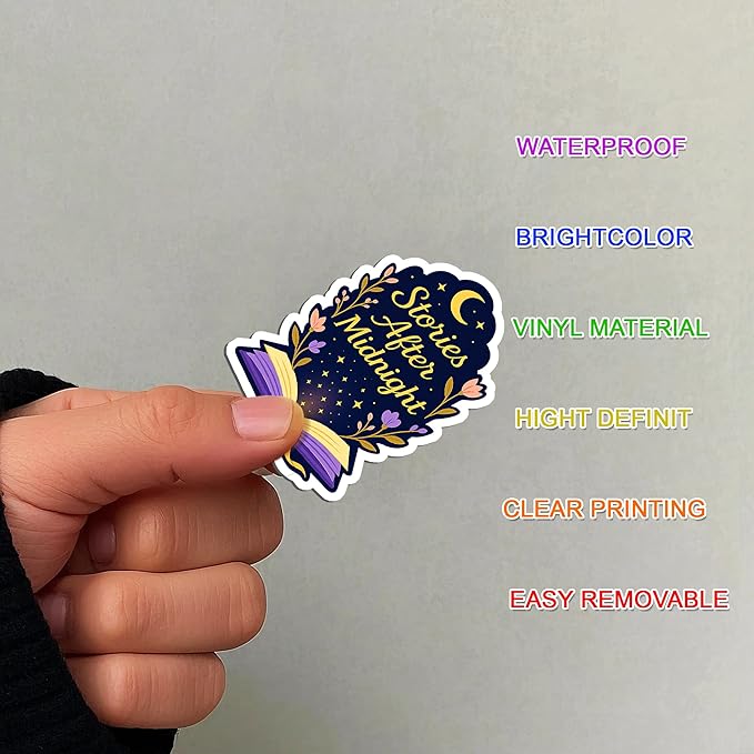 100 PCS Book Stickers Pack, Vinyl Waterproof Decals with Reading Quotes and Bookish Designs, Fun Gift for Kids Teens Adults Students Teachers Laptop Water Bottle Scrapbook