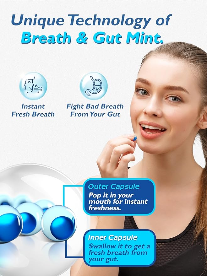 PaperMints CoolCaps - Instant Fresh Breath Mints Sugar-Free, 5 x Tubes of 18 capsules. Extreme Bad Breath Treatment for Adults, Breath Freshener Pearls for Halitosis Treatment Keto-Friendly