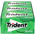 Trident Spearmint Sugar-Free Chewing Gum, 12 Packs of 14 Pieces (168 Total Pieces)