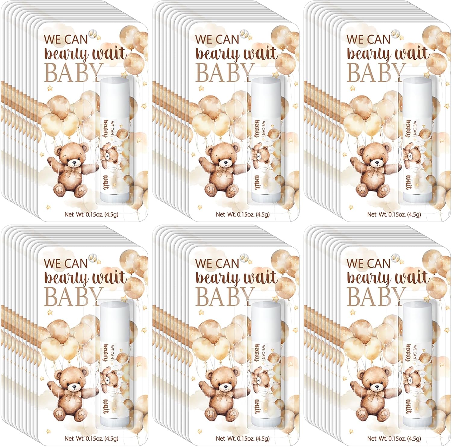 30 Pack We Can Bearly Wait Baby Shower Games Prizes Party Gifts Bulk Lip Balms Favors for Winners Adults Guests Gender Reveal Favors Decorations Baby Shower Souvenirs Gift Bags Stuffers