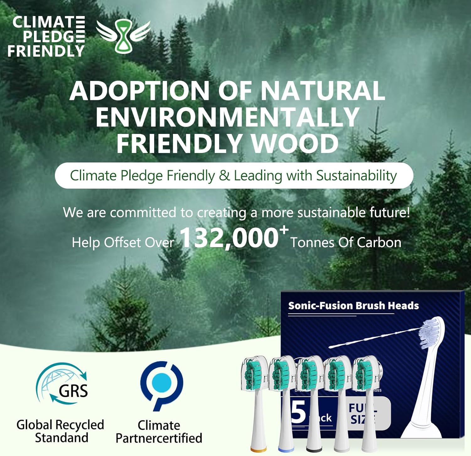 Replacement Heads for Waterpik Sonic Fusion 2.0, Extra-Large Size Flossing Toothbrush Head fit for Water pik SF-01 SF-02 SF-03 SF-04 (White, 5 Count)