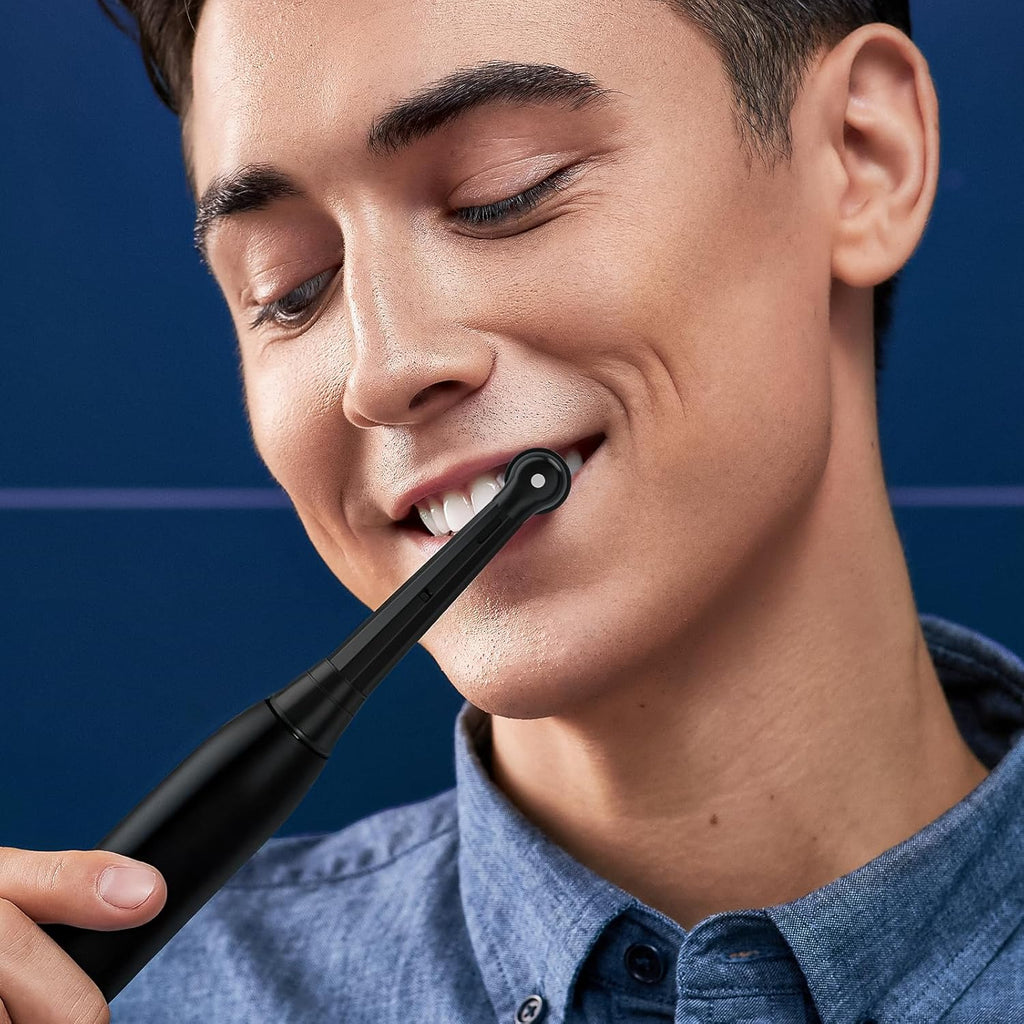 [Upgraded 2025] AmuLumon 4-Pack Ultra-Soft Toothbrush Heads for Oral-B iO Series (iO3/iO4/iO5/iO6/iO7/iO8/iO9/iO10) – Gentle Gum Care, Hygienic Travel-Ready Replacement Brush Heads (White, 4PACK)