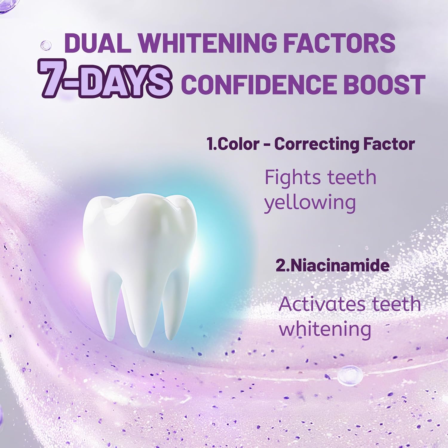 TooToo Niacinamide Whitening Toothpaste – Natural Toothpaste Fluoride Free for Stain Removal, Enamel Safe Fluoride Free for Adult Fresh Breath, 4.2oz