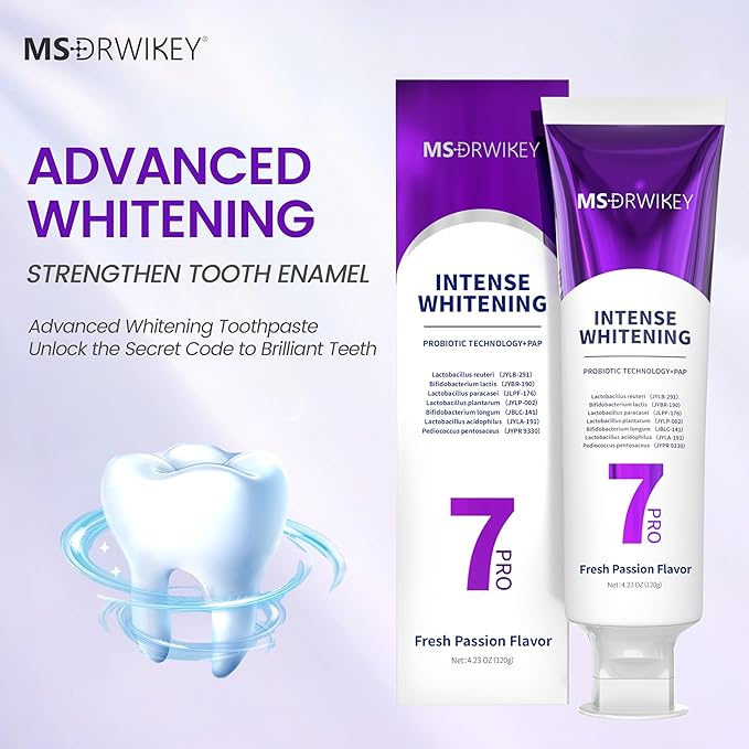 SP-6 Toothpaste, Cooling Fresh Breath, and Popping 7-Pro Whitening Toothpaste Bundle | 6 Probiotics for Oral Health, Fluoride-Free, Safe for Enamel, Deep Whitening & Freshness