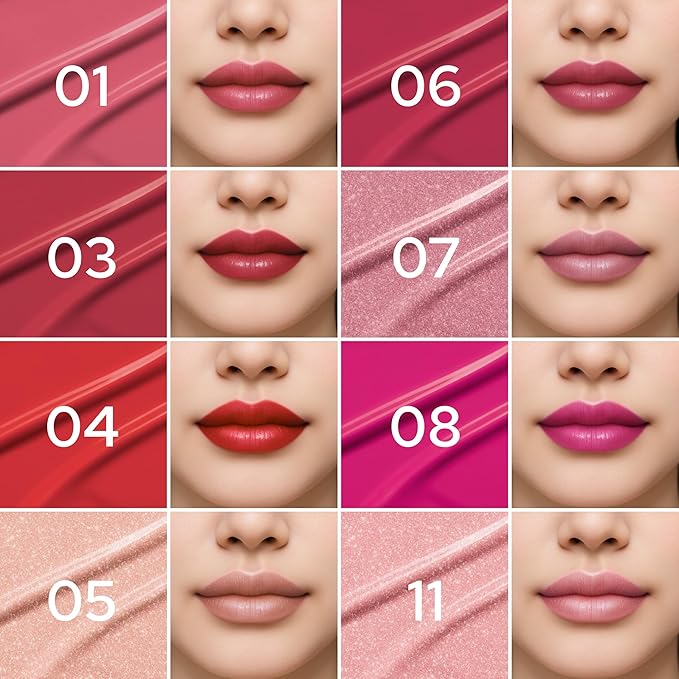 Dermacol NEW 16-Hour Lip Colour, Highly Pigmented Glossy Lip Stain, Two-Phase Lip Plumper Gloss, Kissproof Lip Makeup Products with Matte and Glitter Finish, n. 18