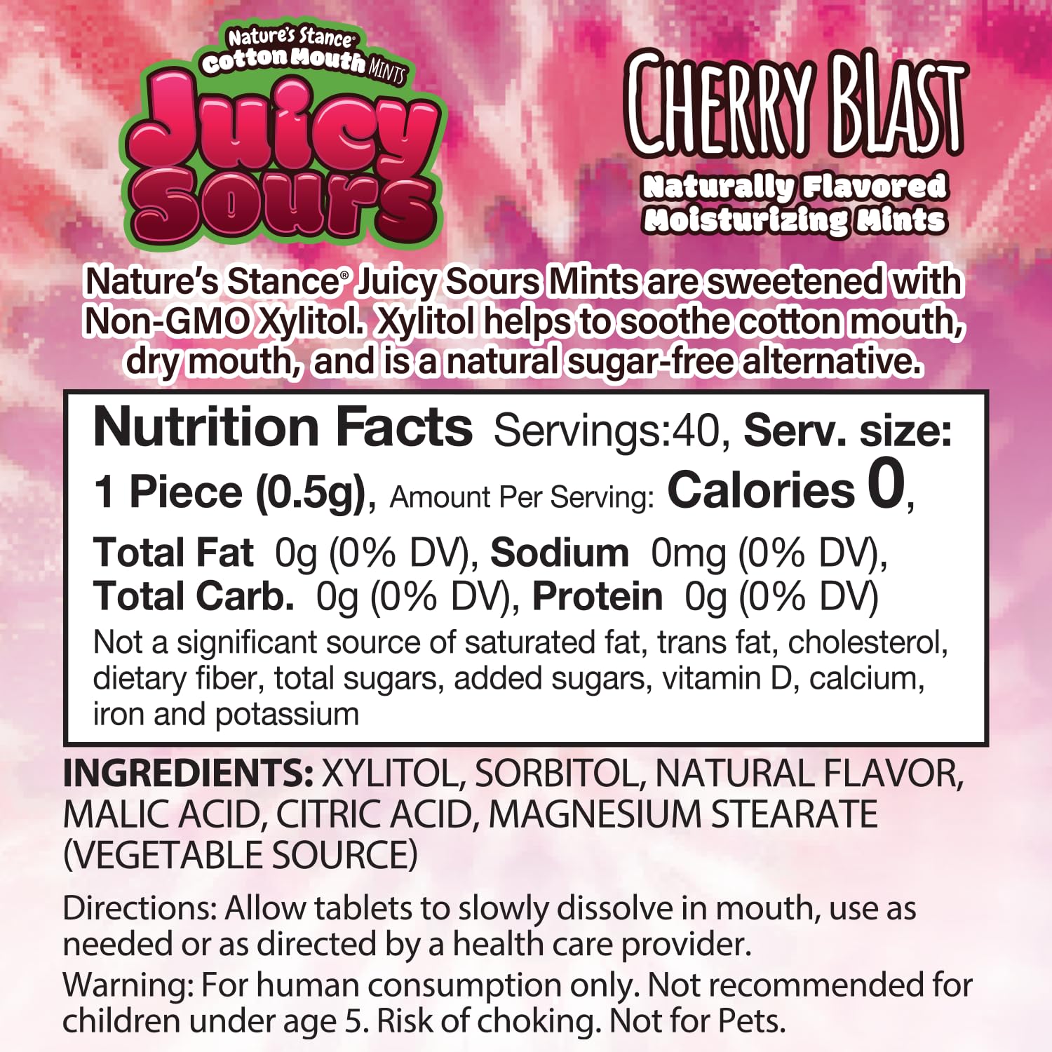 Cotton Mouth Juicy Sours – Dry Mouth Mints with Natural Xylitol | Sugar-Free Breath Mints for Dry Mouth Relief | No Artificial Sweeteners | Naturally Flavored Moisturizing Lozenges