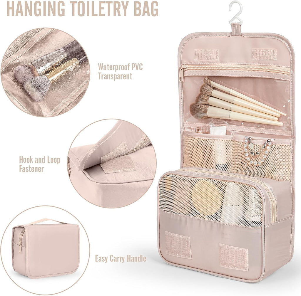 Veken 10 Set Packing Cubes for Travel, Beach Vacation Essentials Accessories for Cruise Ship, Suitcase Organizer Bags for Luggage with Hanging Toiletry & Shoe Bag, Birthday Gifts for Women Mom Her