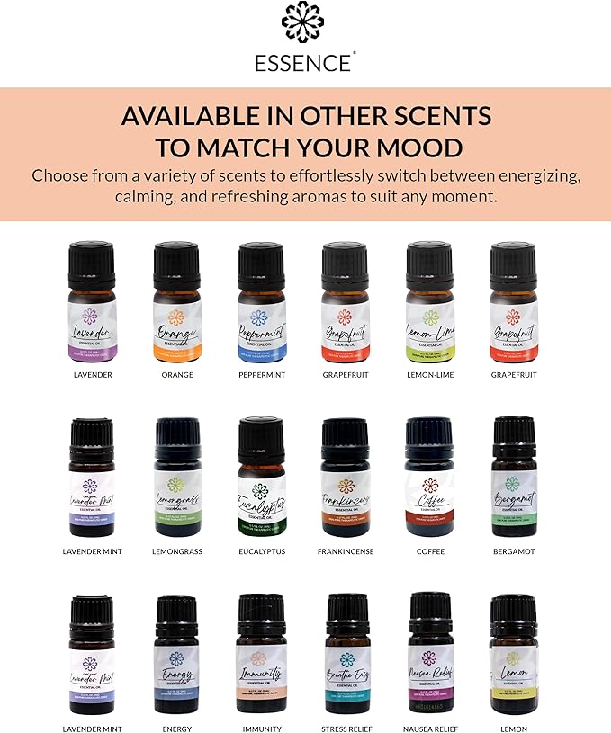 Essence Pearl Travel Case - Wearable Aromatherapy Kit with Nasal Diffuser Rings, Soaking Bay, and 5mL Essential Oil – Portable Wellness Gift Set for On?The?Go Self Care