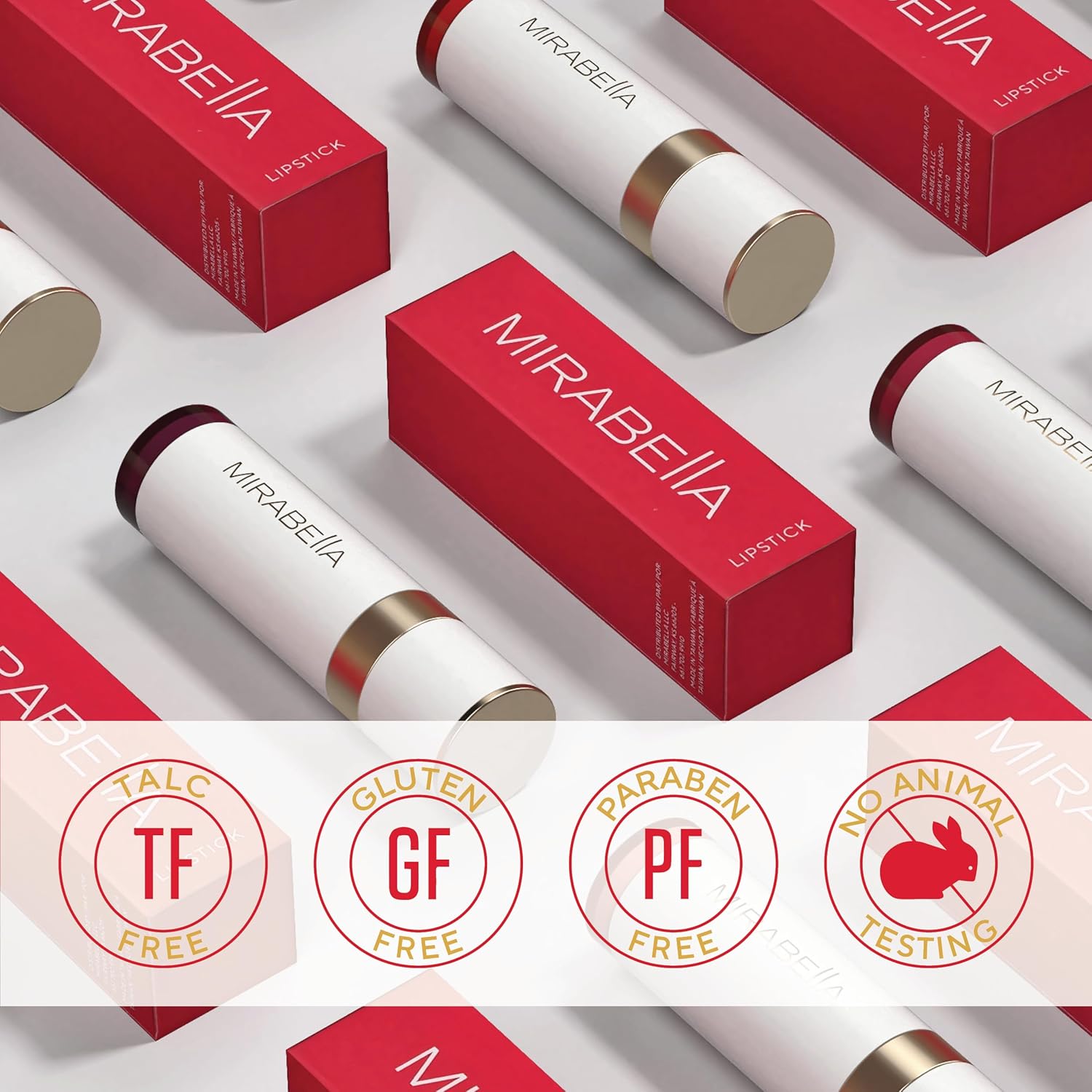 Mirabella - Sealed with a Kiss Smudge Proof Lipstick, Long-Lasting No-Bleed Lip Makeup, Hydrating Lip Color with Vegan Lanolin & Vitamin E, Rosy Modern Matte Lipstick