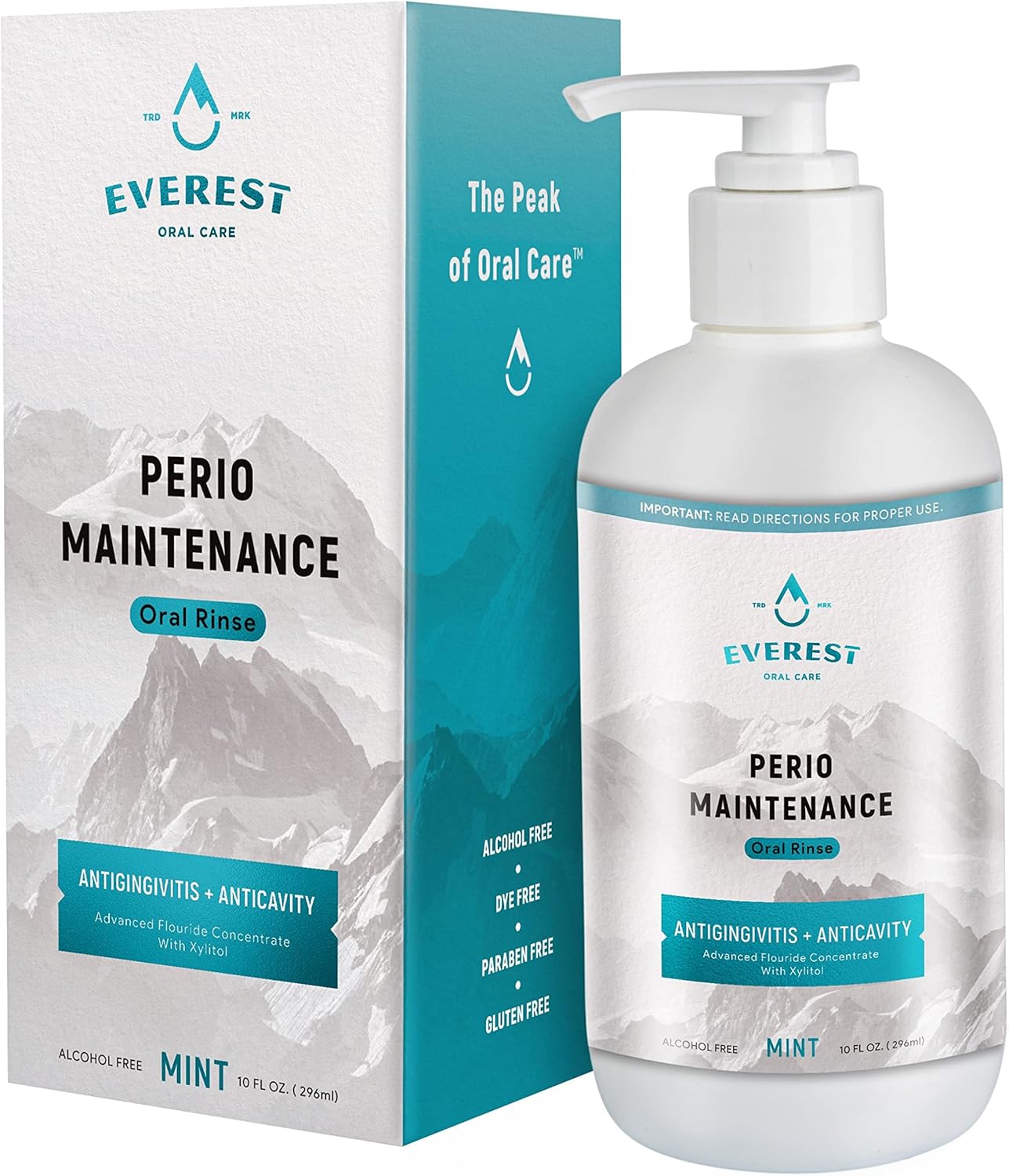 Perio Maintenance Alcohol Free Mouthwash – Concentrated Mouthwash for Bad Breath, Plaque, Sensitive Teeth, and Gingivitis or Gum Disease - Stannous Fluoride Rinse by Everest Oral Care