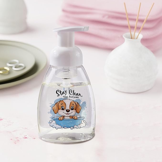 2PCS Foaming Soap Dispenser, DQELFA Foam Hand Soap Dispenser Pump Bottles, Refillable Plastic Foam Dispenser for Soap, Kitchen, Bathroom (8oz,250ml)