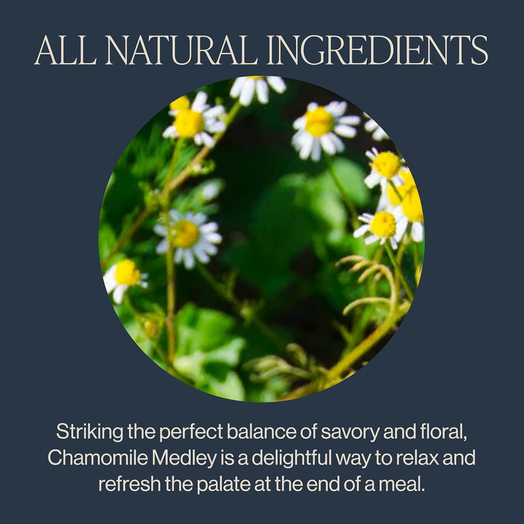 Rishi Tea Chamomile Medley Herbal Tea - Organic, Caffeine Free Loose Leaf Tea, Sleep Friendly Calming Chamomile Flowers with Lemon Verbena & Mint - 4 Ounces, 28+ Servings