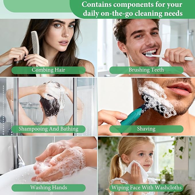 Hygiene Kit Bulk, Individually Packed, The convenience kit bulk Is Fully Equipped And Clean And Hygienic, Convenience Kits Suitable For Hotel, Home, Camping, Travel (12 sets)