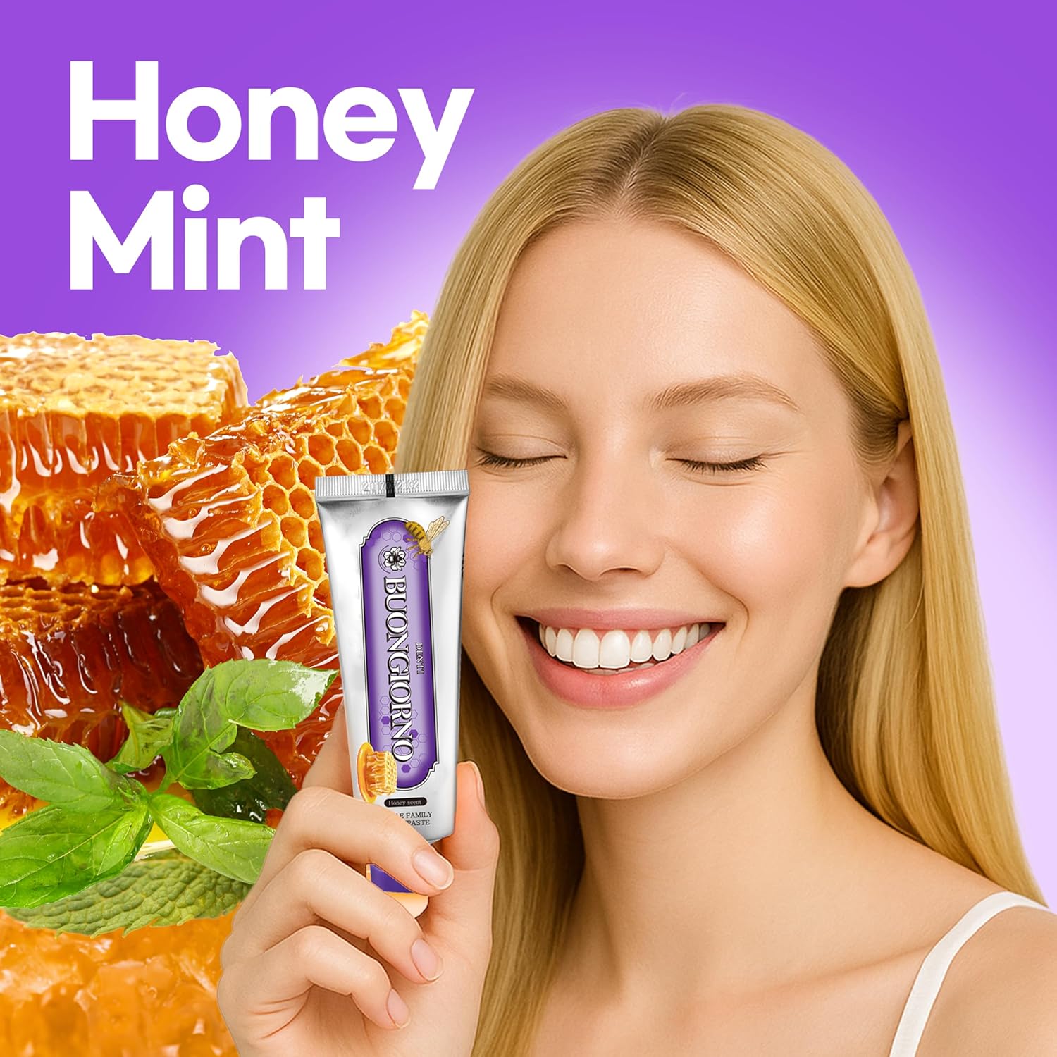 Gum Care Toothpaste (3 Pack, Honey Mint) – Natural Fluoride Korean Toothpaste for Gingivitis Treatment, Plaque Removal, Strengthens Enamel, Paraben & SLS Free (3.52fl oz / 100g)