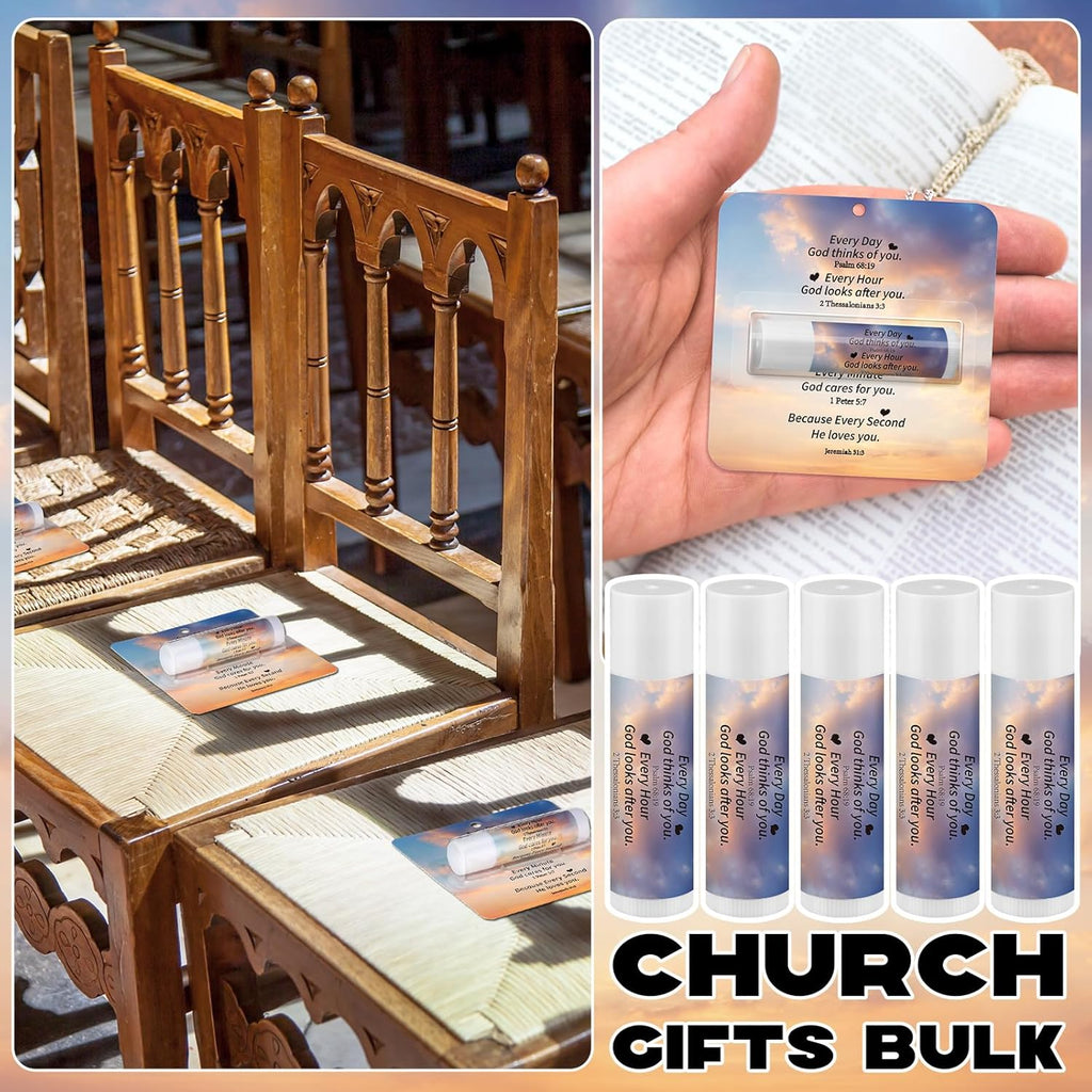 25 Pack Christmas Stylish Gifts Bible Verse Lip Balms 5 Flavor Bulk for Women Men Christian Religious Church Party Favors with Scripture Inspirational Gifts for Coworkers Staff