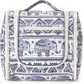 Narwey Hanging Toiletry Bag for Women Travel Makeup Bag Organizer Toiletries Bag for Cosmetics Essentials Accessories (Large, Elephant)