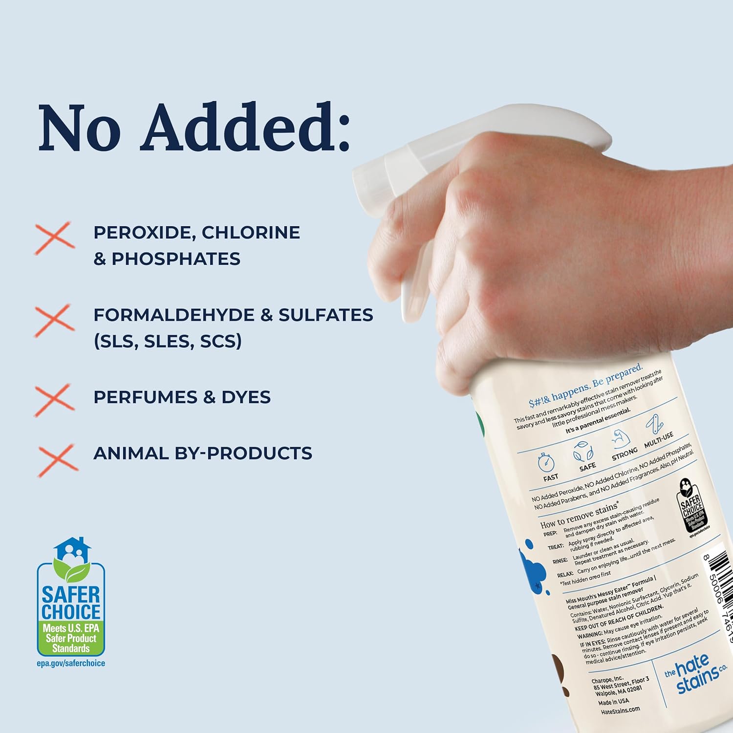 Miss Mouth's Messy Eater Stain Treater - 16oz Spray and 16oz Refill Pouch