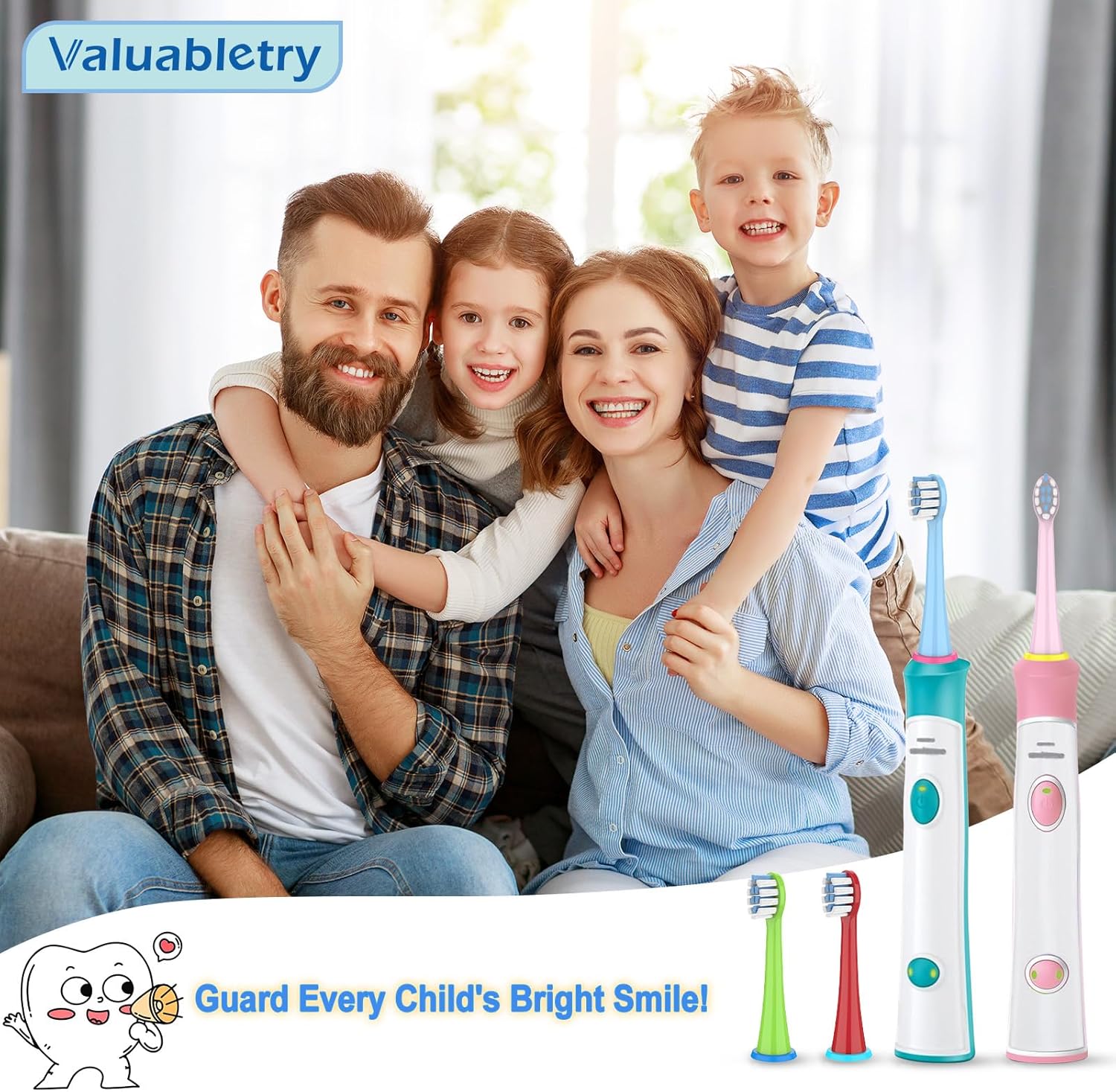 8 Pack Kids Replacement Brush Heads Compatible with Philips Sonicare Electric Toothbrushes,Ultra Soft Bristles for Gentle Cleaning