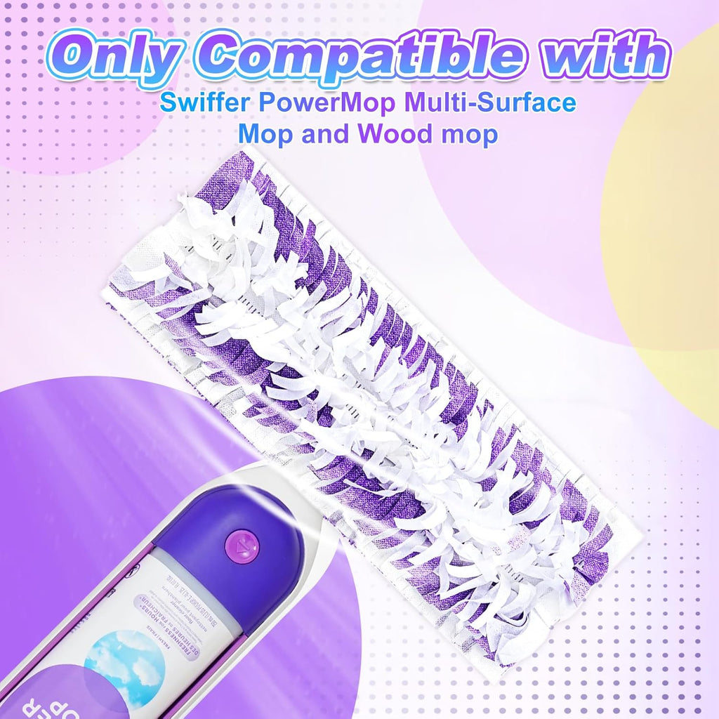 15 Count Disposable Power Mop Refills Compatible with Swiffer PowerMop Multi-Surface Mop Kit for Floor Cleaning, Replacement Power Mop Pads for Wood Mopping