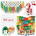 60 Pack Christmas Hand Cream and Lip Balm Set, Stocking Stuffers for Women, Bulk Hand Lotion for Christmas Gifts, Christmas Party Favors, Party Supplies and Christmas Decorations