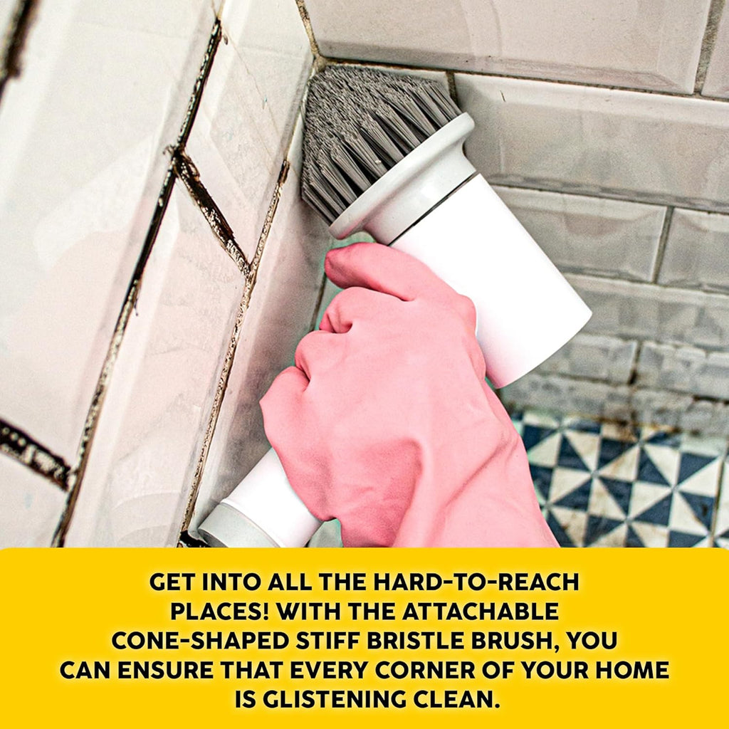 SYNOSHI | Cone Brush Heads (2 Units) for Electric Spin Scrubber The Corners and Hard-to-Reach Places