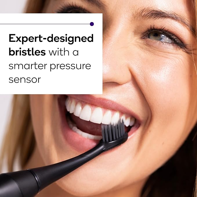 Burst Pro 2.0 Sonic Toothbrush for Adults (Black) | Electric Toothbrush with Smart Pressure Sensor | Soft Bristles | 5 Modes/Refined Scoring System | USB-C Charging | Magnetic Wall Mount