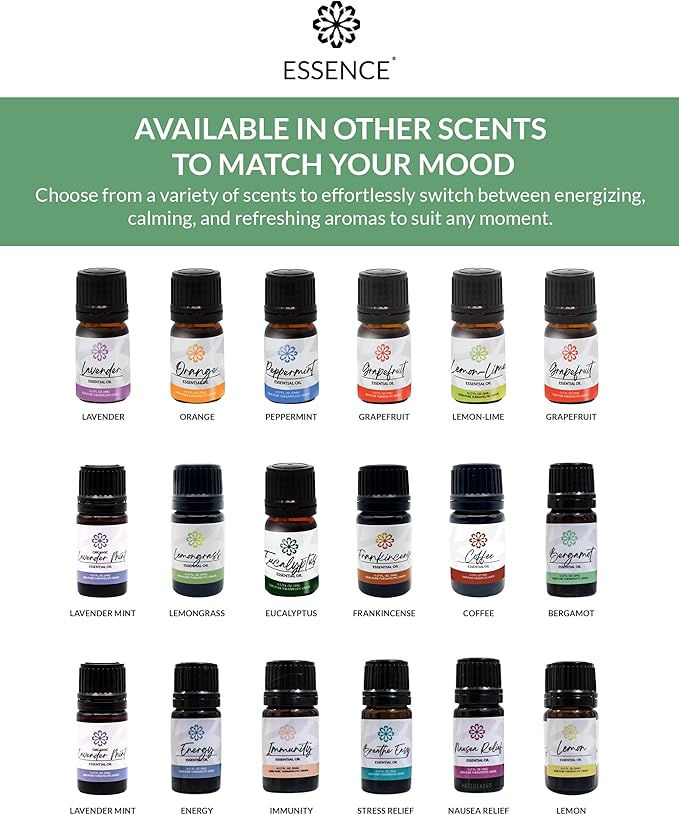 Essence Pearl Travel Case - Wearable Aromatherapy Kit with Nasal Diffuser Rings, Soaking Bay, and 5mL Essential Oil – Portable Wellness Gift Set for On?The?Go Self Care