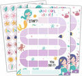 10 Mermaid Reward Chart with 216 Round Stickers, Incentive Behavior Chart for Kids at Home Classroom, Kids Routine Daily Chore Sticker Chart-A11