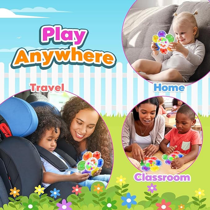 Sensory Toys Color Sorting Toys: Quiet Fidgets for Classroom Montessori Toy for Toddlers, Fine Motor Skill Games Preschool Learning Activities Calm Dwon Travel Toy for Boys Girls Gifts Ages 1-3 3-5