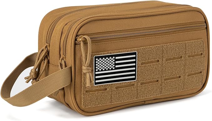 QT&QY Tactical Toiletry Bag For Men Hygiene Bag EDC Military Tool Molle Pouches Small Dopp Kit Mens Shaving Kit Travel shower Bags