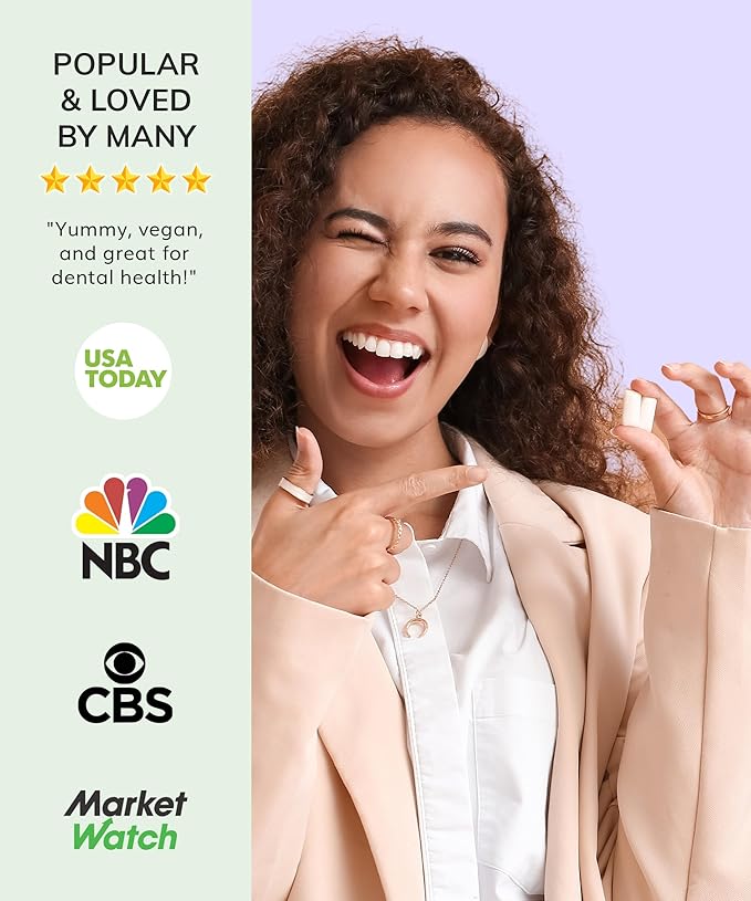 Sugar Free Chewing Gum (84pcs) – Xylitol & Stevia Sweetened – Aspartame Free, All-Natural, Vegan, Gluten-Free, Keto – Assorted Mint