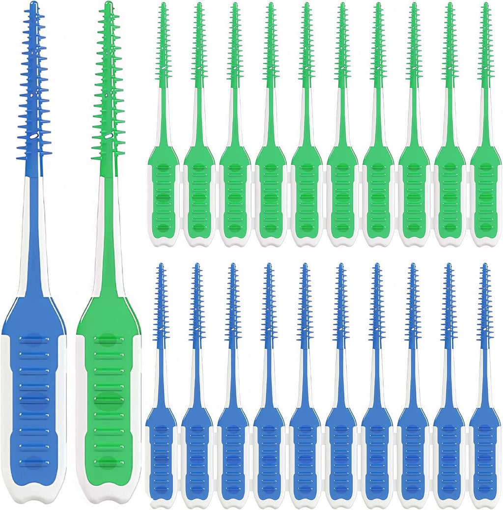 200 Pack Dental Picks,Soft Silicone interdental Brushes Braces Brush,Disposable Teeth Cleaning Tools Dental Floss Picks,Mix Colors