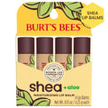 Burt's Bees Shea + Aloe Lip Balm Stocking Stuffers Christmas Gifts, Antioxidant Vitamin Rich Formula Locks in Moisture for Instant Hydration, Natural Smoothing Lip Treatment for After Sun Care(4-Pack)