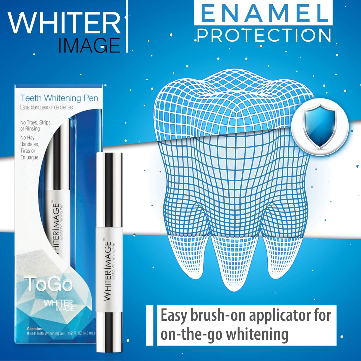 Togo Teeth Whitening Pen, Erases Stubborn Teeth Stains While Strengthening Enamel, Restorative Serum Gel That Reverses Enamel Damage from Bleaching