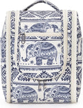 Narwey Small Hanging Toiletry Bag Women Travel Makeup Bag Organizer Toiletries Bag for Travel Size Essentials Accessories Cosmetics (Medium, Elephant)