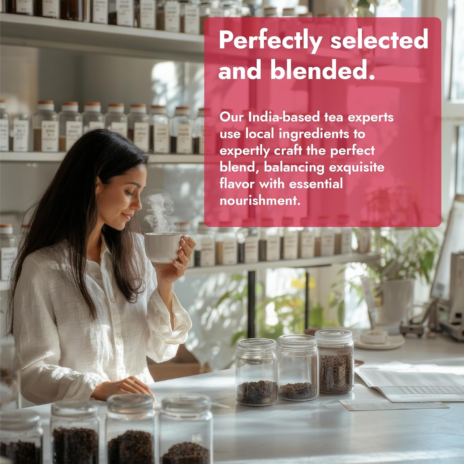 Vital Bloom Hibiscus Tea, 120 Tea Bags, 100% Natural Hibiscus Flowers, Caffein Free, Hot or Cold Brew Herbal Tea, Bleach Free Tea Bags, Non GMO (Free Bamboo Tongs included)