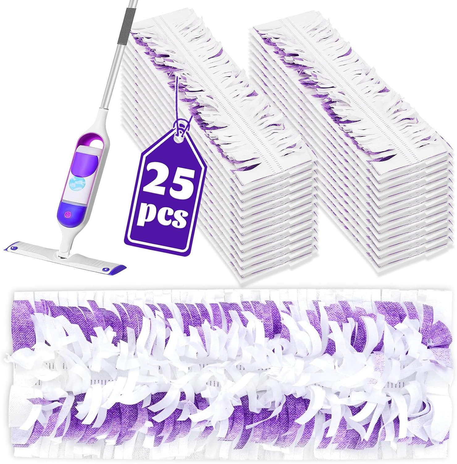 25 Count Disposable Pads for Swiffer Power Mop,Replacement for Swiffer Mopping Pads Refills Compatible with Swiffer Power Mop Pads,Multi-Surface Safe on All Finished Floors Cleaning