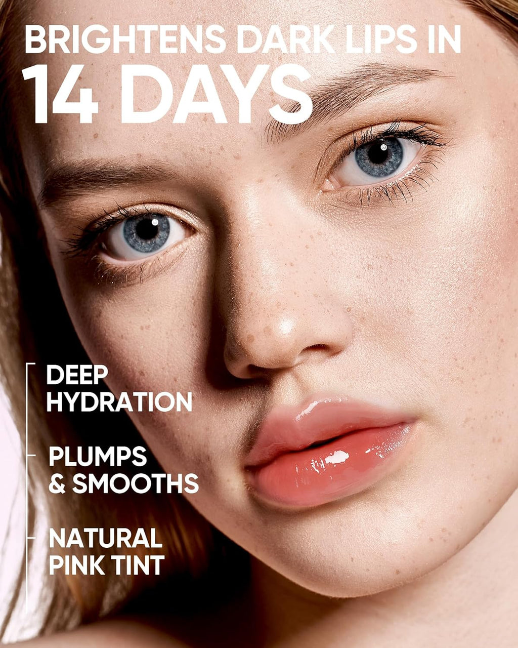 Hydrating Brightening Lip Serum, Smooth Tinted Lip Stain, Plumping Lip Gloss with Polypeptide Squalane, Moisturizing Balms, Brighten Dark Lips, Korean Beauty Makeup (02 Coral Rose)