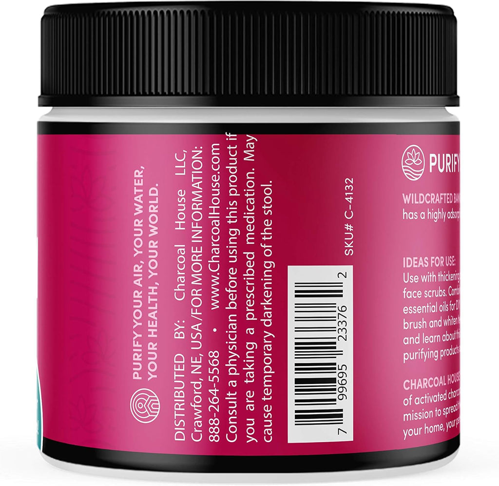 Charcoal House Activated Bamboo Charcoal Powder Food Grade - Beauty & Cosmetics - Use in Skin Care, Body Scrub, Facial Cleanser, Face Wash and More - Great for Teeth & Soap Making - 6 oz