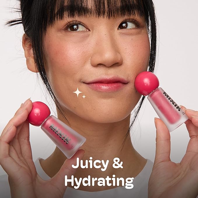 MIXIK Juicy Lip Tint, Hydrating Water-Based Lip Stain and Tint that feels light and fresh for Dewy and Radiant lips, Formulated with Blue Agave Extract for long lasting Moisturizing (Pink Guava)