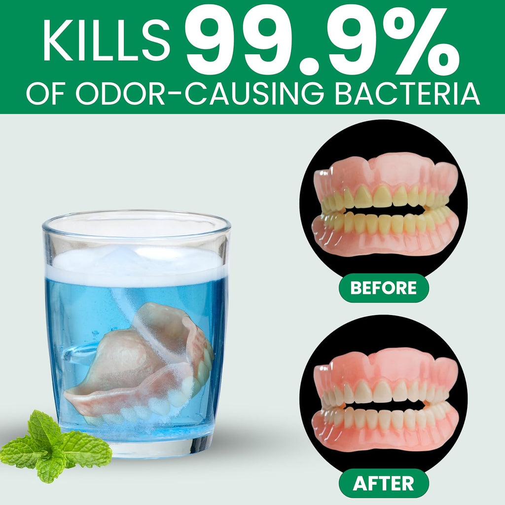 Pro Tech Retainer Cleaner - 180-220 Cleanings (0.17 Per Cleaning) 22 Pack/6 Month Supply - For Clear Aligners, Dentures, Retainers, Mouth Guards & Night Guards - Cleaning Crystals, Mint