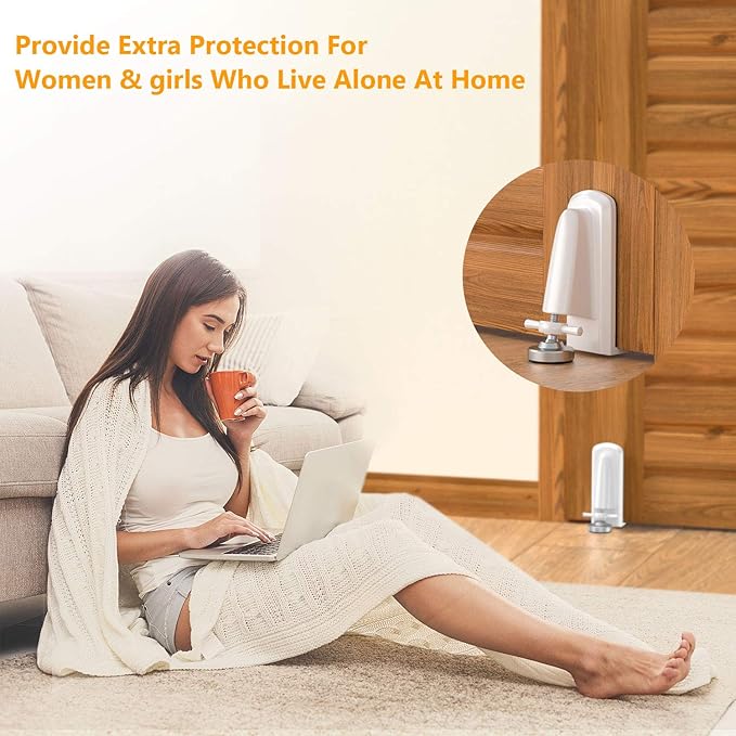 Portable Door Jammer for Travel - Door Stoppers Security Anti Theft,Apartment Hotel Room Protection - Door Lock Stopper Security Device for Women/Homeowner/Children/Tourist Safety