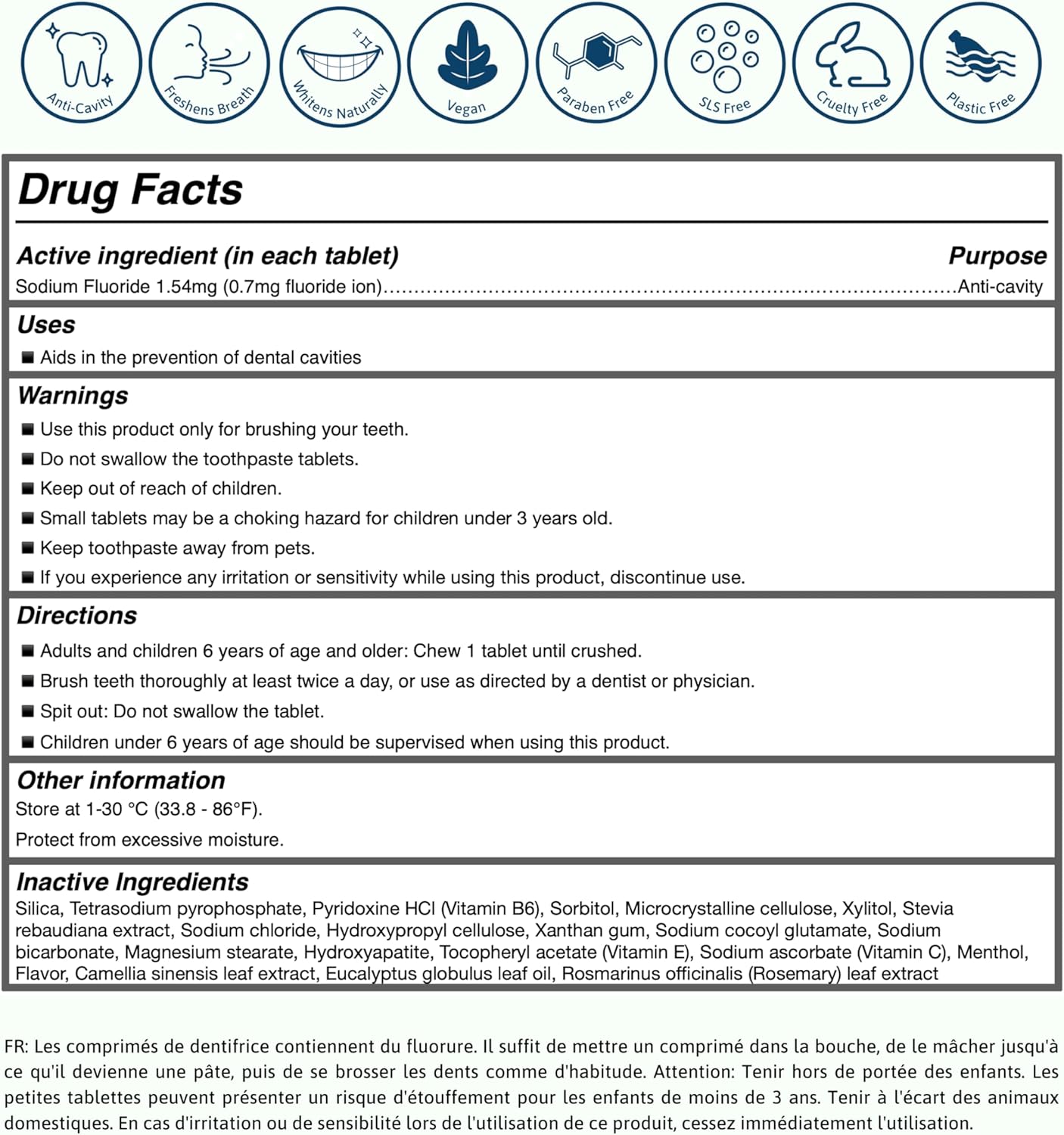 Smile More Toothpaste Tablets with Fluoride, Anti-Cavity, Vegan, Zero Waste, Eco-Friendly, Travel Friendly, 4 Month Supply Refill Maxi Pack (248 Tablets) (Fresh Minty Yuzu)