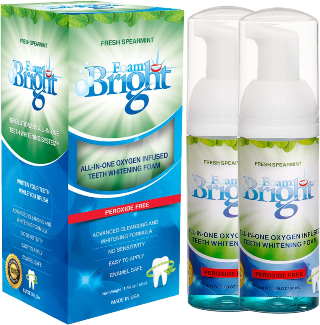 Retainer Cleaner & Aligner Cleaner FoamBright, Great for Invisalign, Teeth Whitening Foam, Candid, Byte, Denture Whitener Toothpaste & Braces Cleaning Peroxide Free Oral Care Replaces Tablets, Paste