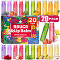 20 Pack Lip Balm, 12 Flavored Natural Lip Balm Bulk Set, Moisturizing Bulk Mini Balm Pack for Dry Cracked Lips,Hydrating for Gifts Party Favors(4.2g/0.15oz)