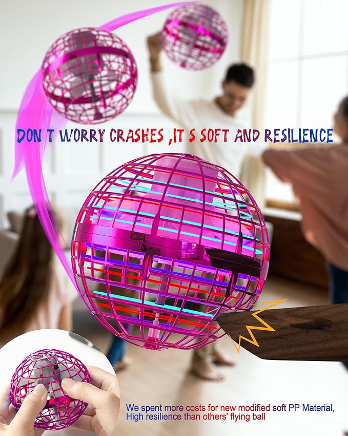 2025 Latest Cool Boys Toys Flying Orb Ball Toys for Ages 8-13 Hand Controlled Boomerang Hover Balls Mini Drone Flying Spinner UFO Magic Ball Christmas Birthday Gifts for Boys Girls