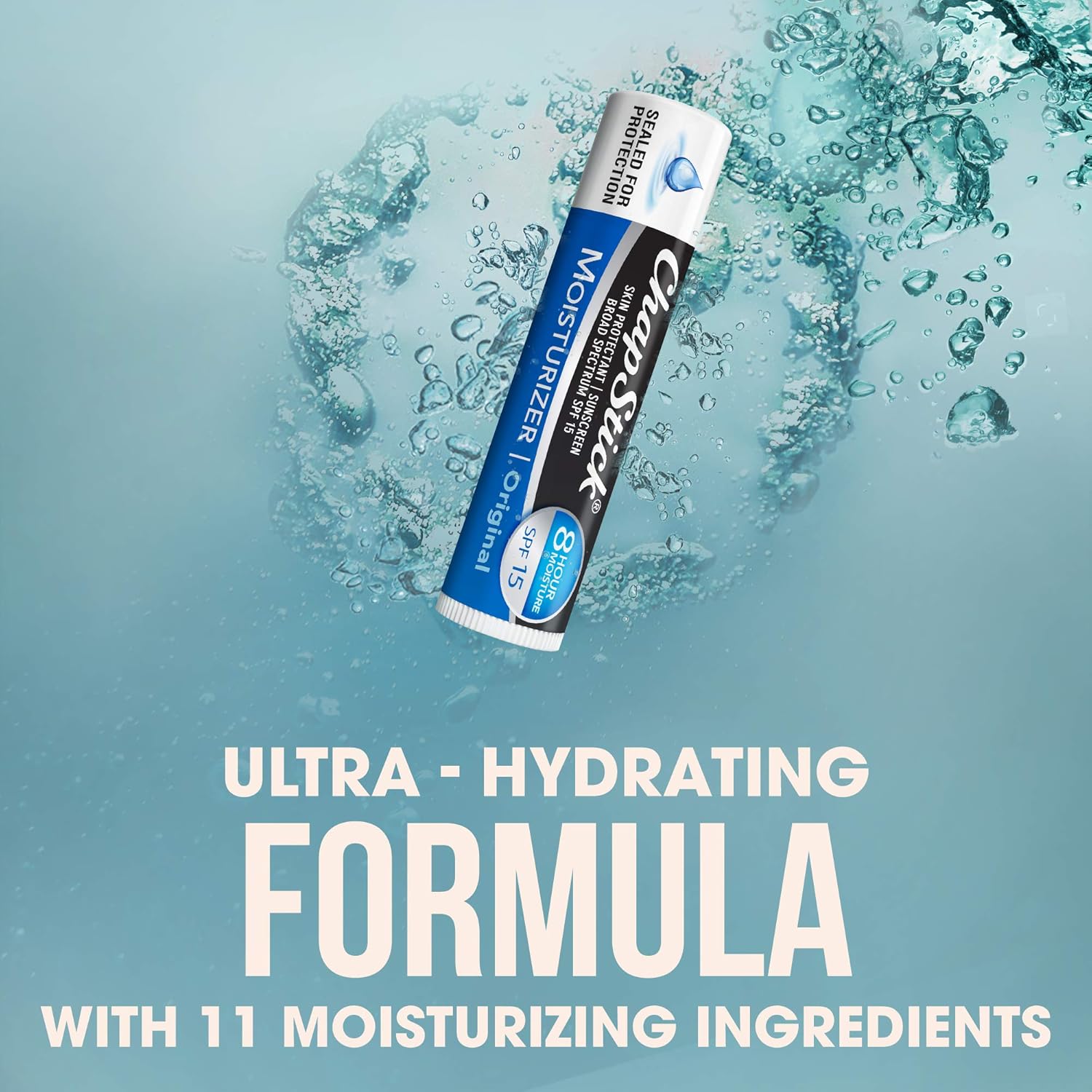 ChapStick Moisturizer 2-in-1 Lipcare 5-Pack (SPF 12 & 15) – Original Lip Balm with Broad Spectrum SPF, Aloe & Vitamin E, 0.15 Oz Ea