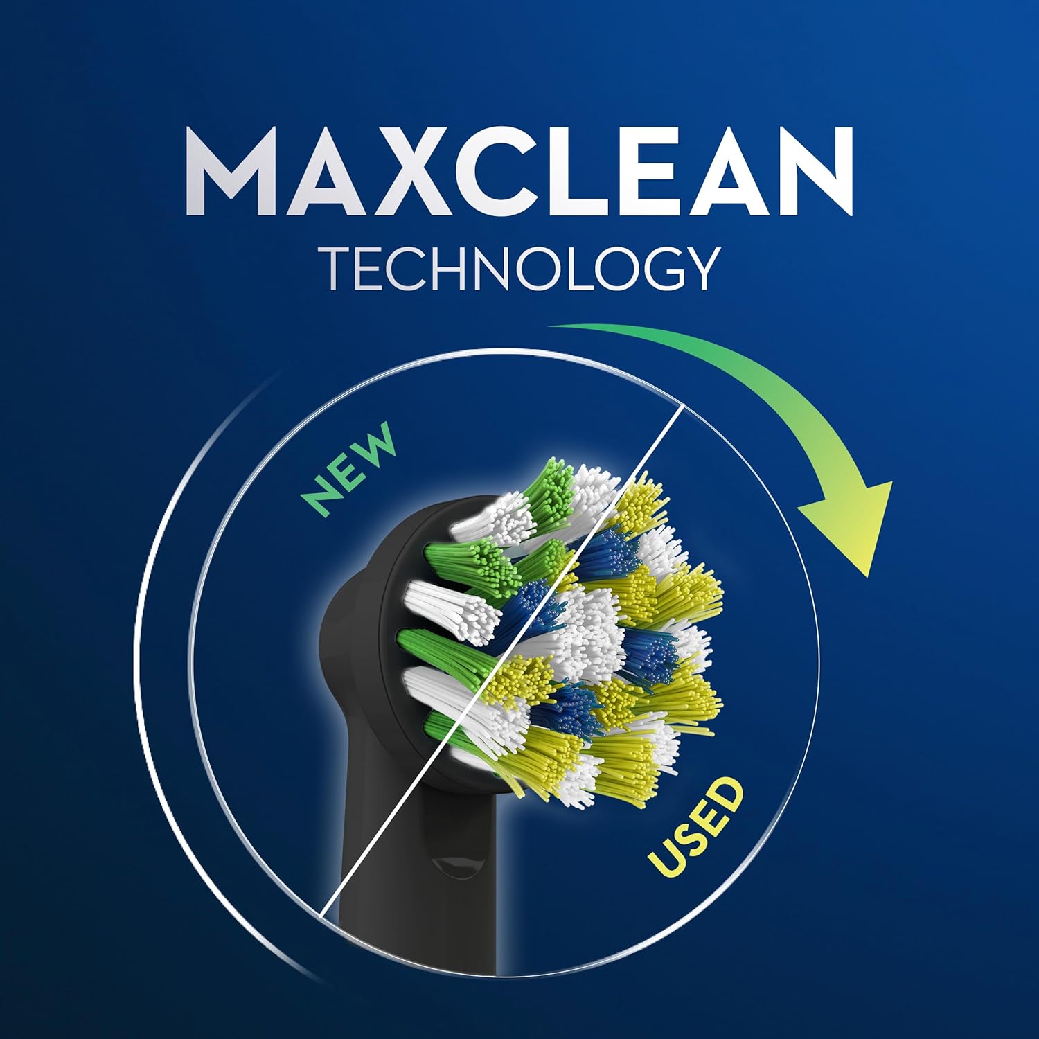 Oral-B CrossAction Electric Toothbrush Replacement Brush Heads, Black, 4 Count + 1 Sensitive White