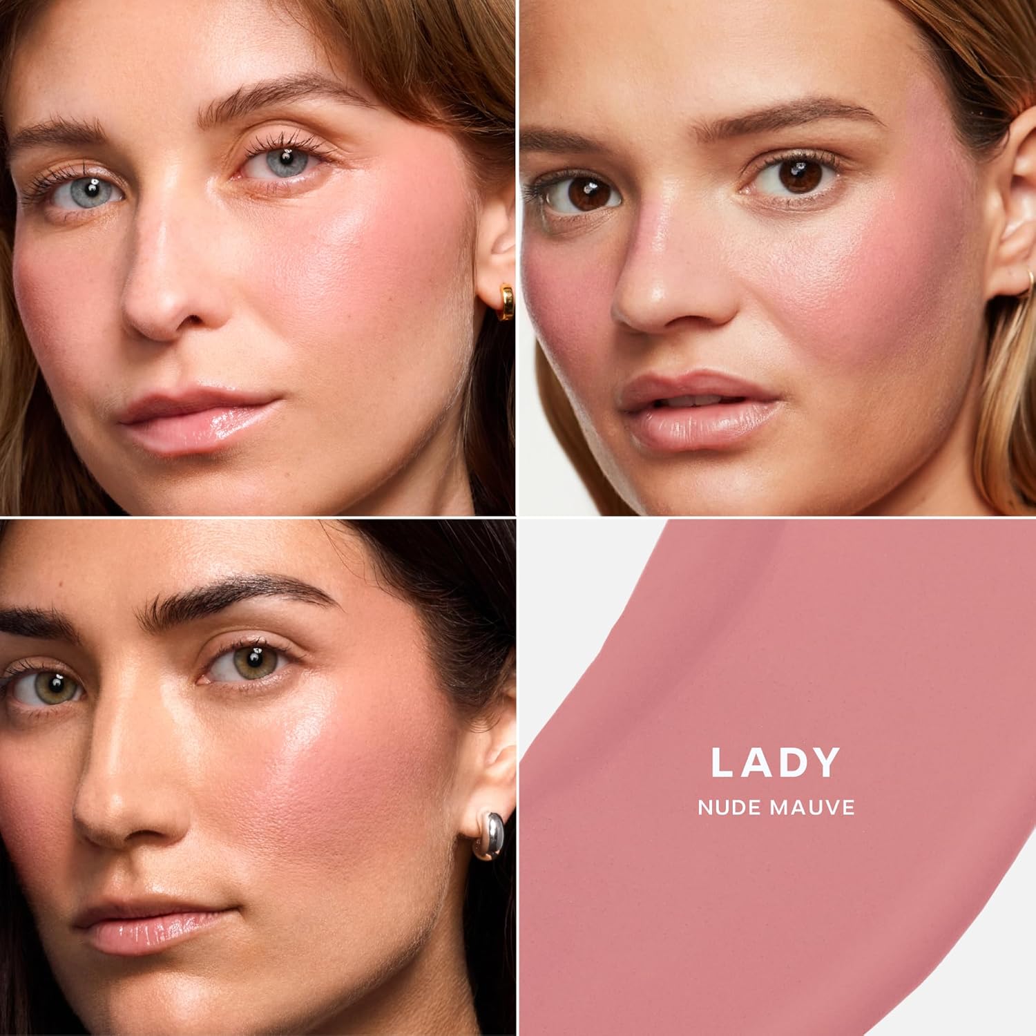 Saie Dew Liquid Blush for Cheeks - Hydrating Cream Blush Stick with a Blendable + Buildable Formula - Skincare Infused Dewy Cheek Tint for a Natural Flush - Glowy Makeup Essential - Lady (.40 oz)